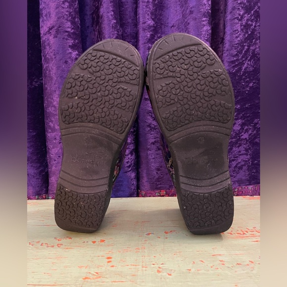 dansko splatter print clogs 40, 9.5 US no slip professional nurse shoes comfort - Picture 8 of 10